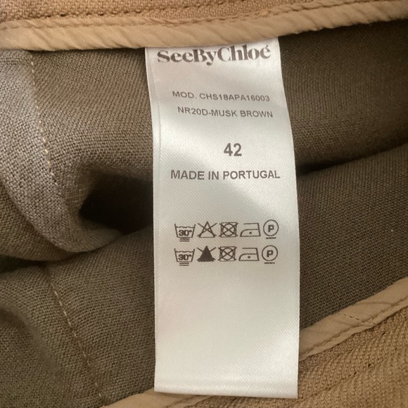 See By Chloe Wide Leg Cropped Pants Portugal 42/10 - Picture 7 of 10